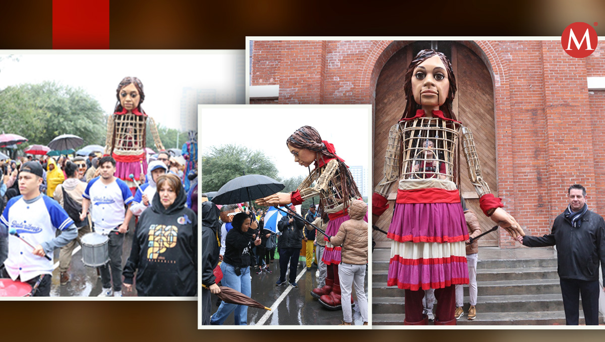 La marioneta Amal visitó el Parque Fundidora antes de irse. Fotos: Raúl Palacios