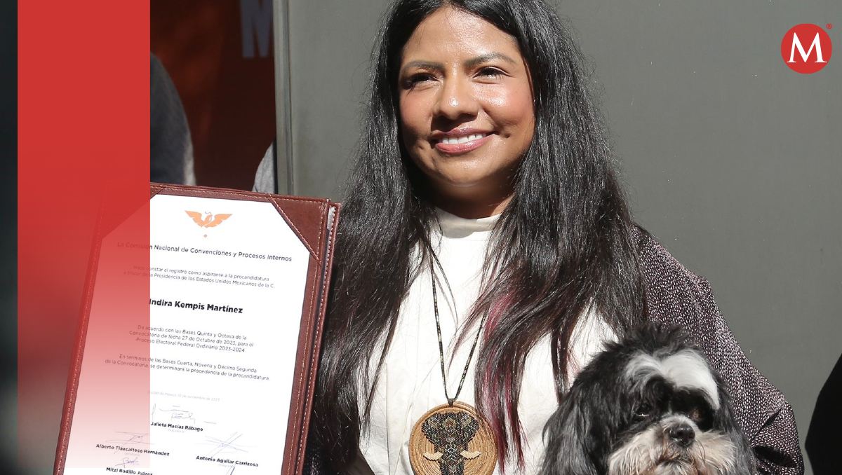 La senadora con llanto y pies descalzos en su registro como precandidata. | Ariel Ojeda