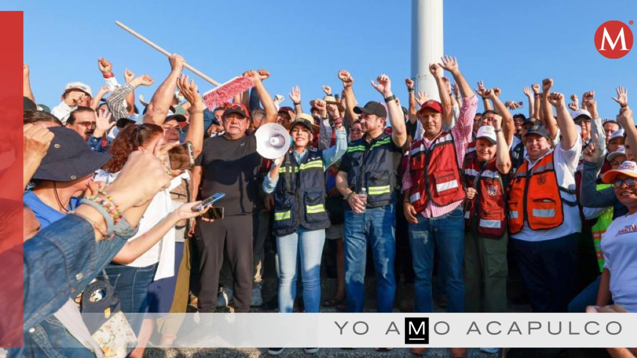 Evelyn Salgado realiza brigada para limpiar Acapulco tras paso de 'Otis'