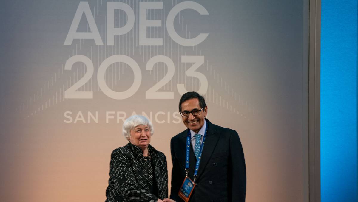 Janet Yellen y Rogelio Ramírez de la O, secretarios de Hacienda de EU y México | AFP