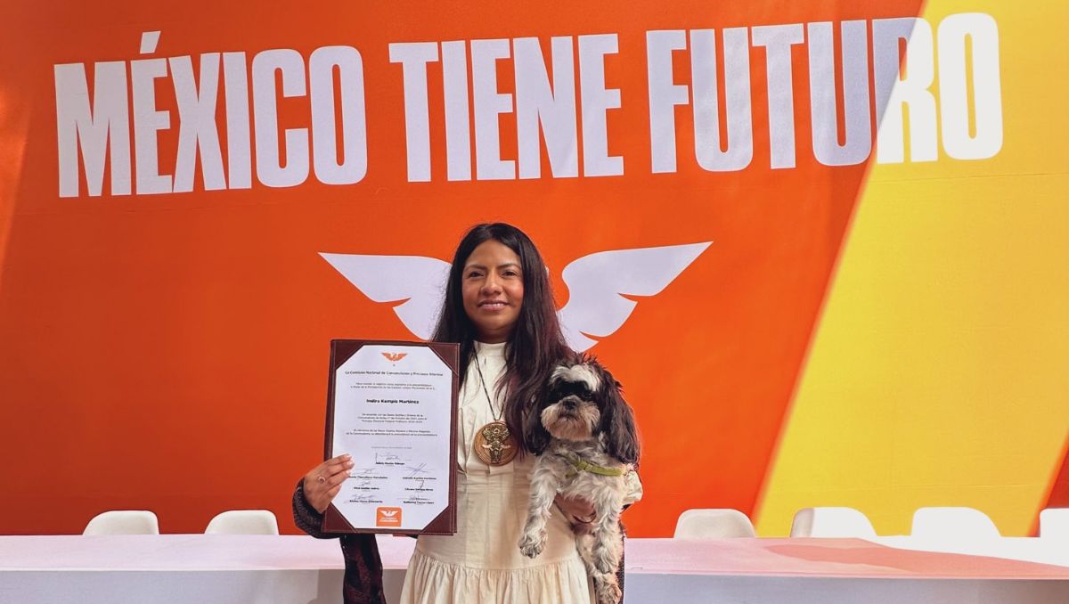 La senadora llegó en punto de las 10 de la mañana a registrarse a las instalaciones del partido. Especial