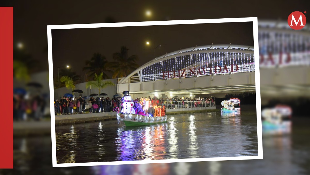 Desfile náutico navideño en Tampico.