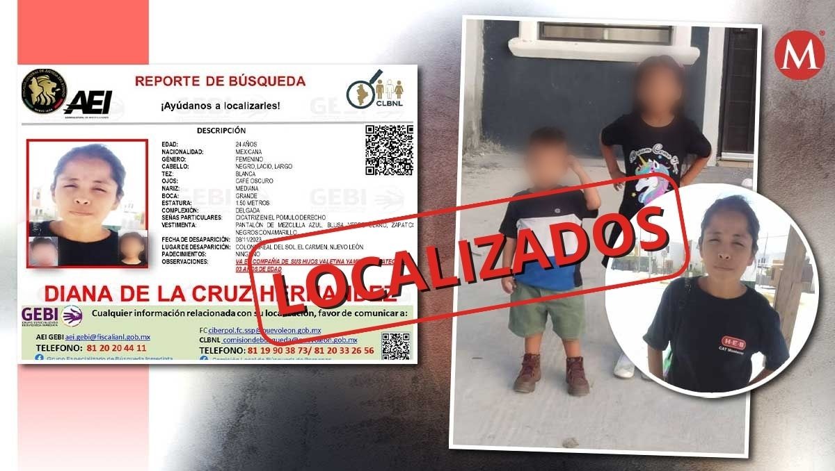 Hallan a madre de familia y a sus dos hijos desaparecidos en Nuevo León. Especial
