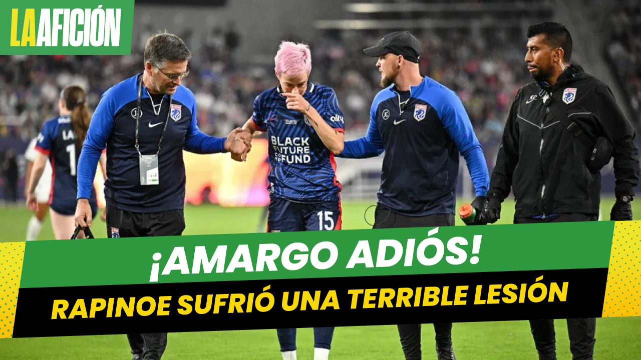 Megan Rapinoe se lesionó en su despedida del futbol y salió entre lágrimas