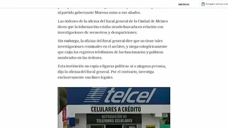 The New York Times envía respuesta Ernestina Godoy por reportaje sobre espionaje
