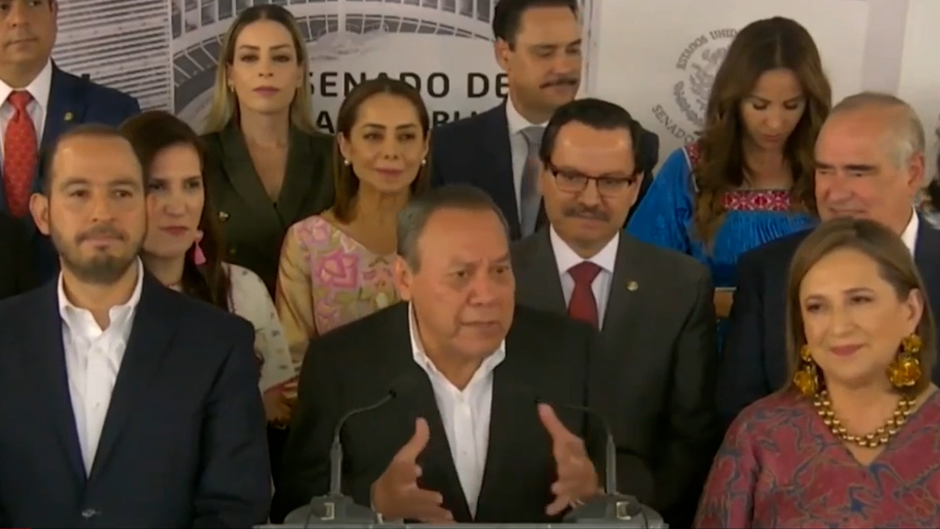 FAM realiza conferencia de prensa en el Senado, CdMx