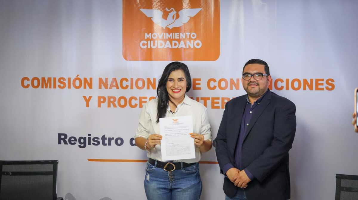 Citlalli Amaya se registró como precandidata única de Movimiento Ciudadano . (Cortesía)