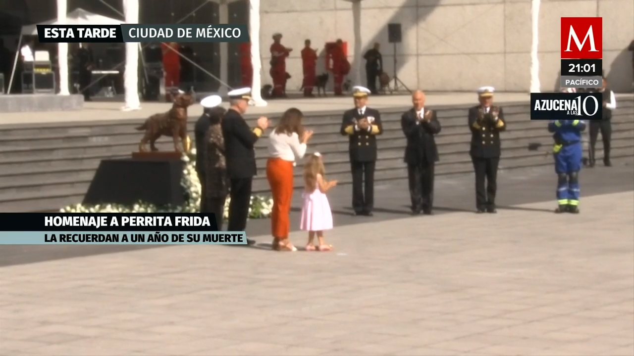 Homenaje a Frida, la inolvidable perrita rescatista, un año después