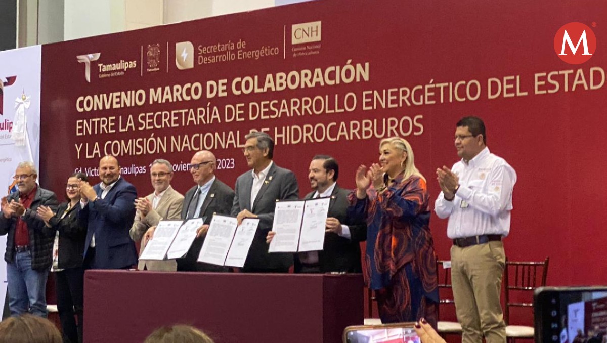 Tamaulipas firma convenio con Comisión Nacional de Hidrocarburos. (Antonio Hernández)
