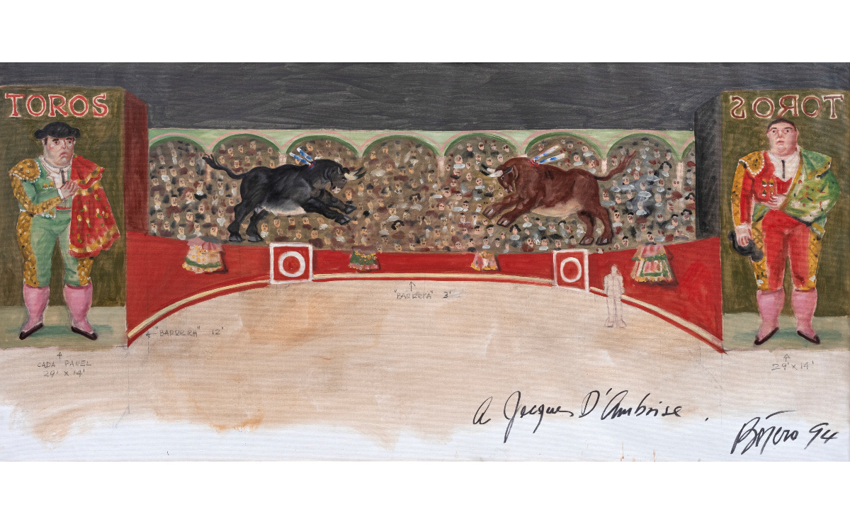 'Diseño para Telón de Fondo de la Ópera Carmen' de Fernando Botero (Medellín, 1932- Mónaco, 2023). (Foto: Especial)