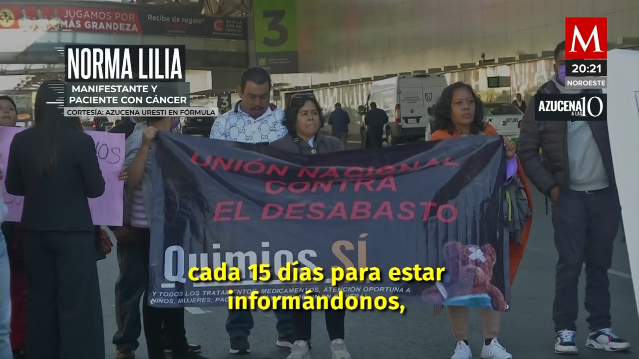 Mujeres con cáncer de mama se manifiestan en AICM por falta de tratamientos