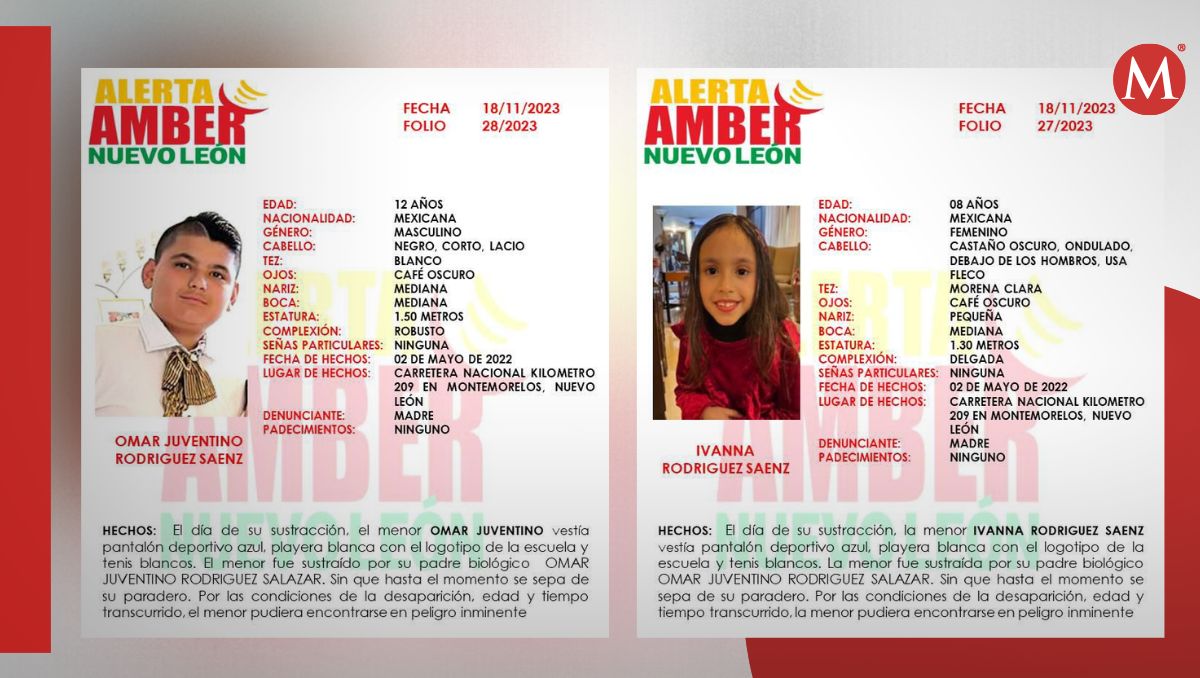Activan Alerta Amber por hermanos desaparecidos en Nuevo León. Especial