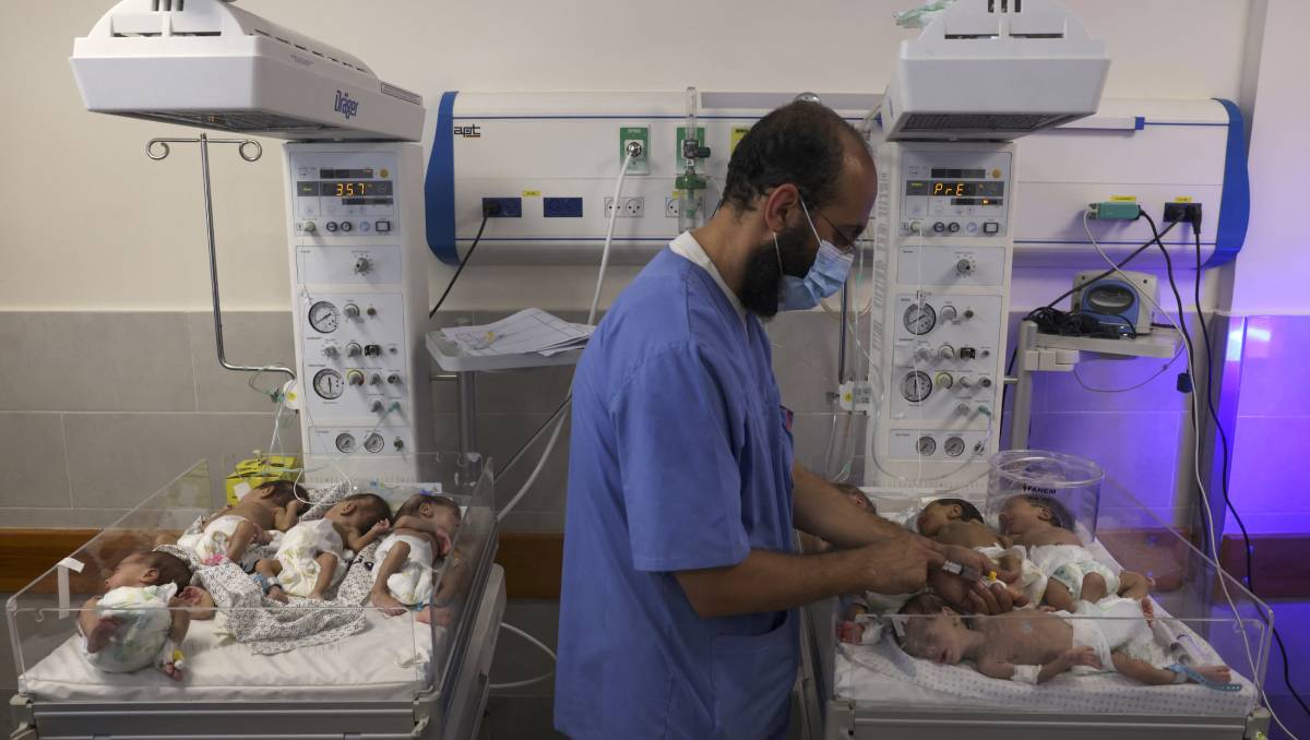 Los bebés fueron llevados a un hospital en Rafah | AFP