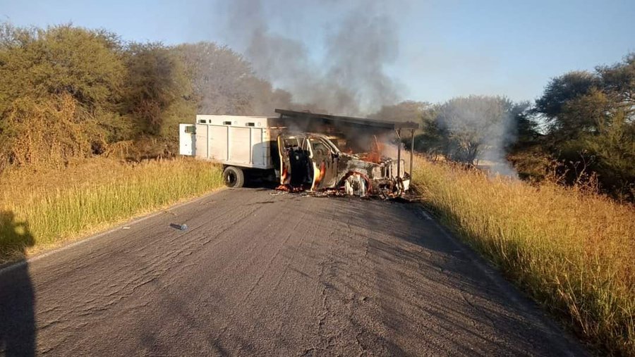 Realizaron  un bloqueo de la carretera 25 a la altura de Nochistlán. (Especial)
