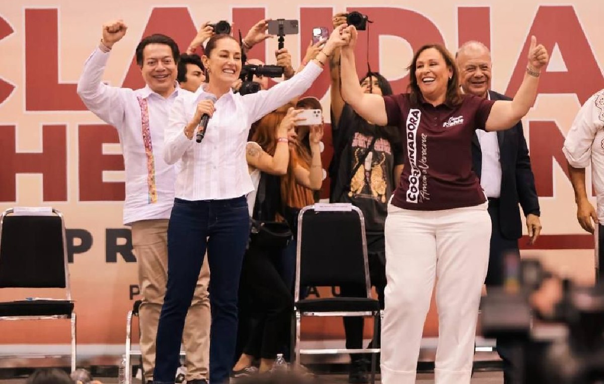 Claudia Sheinbaum junto a Rocio Nahle en Veracruz (Especial)