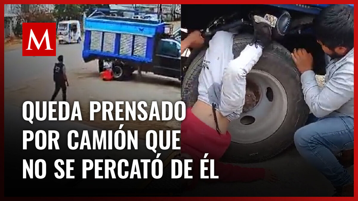 Menor es arrollado por un camión en Zinacantán y queda atorado en una de las llantas
