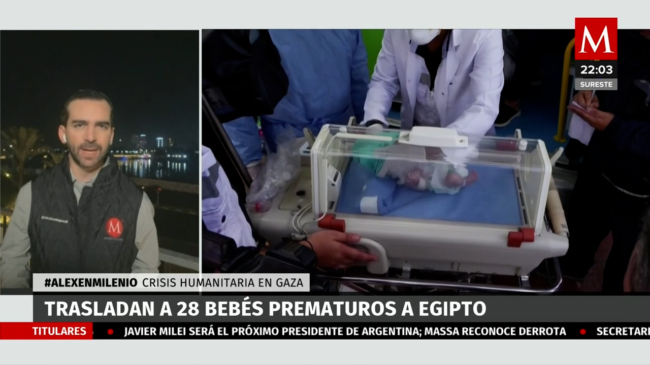 Traslado de bebés después del devastador ataque a hospital en Gaza