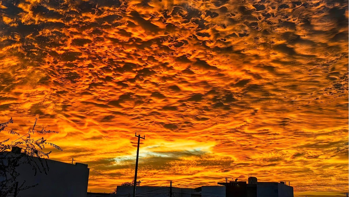 Cielo se pintó de naranja en frontera norte de Tamaulipas. (José Luis Reyna)