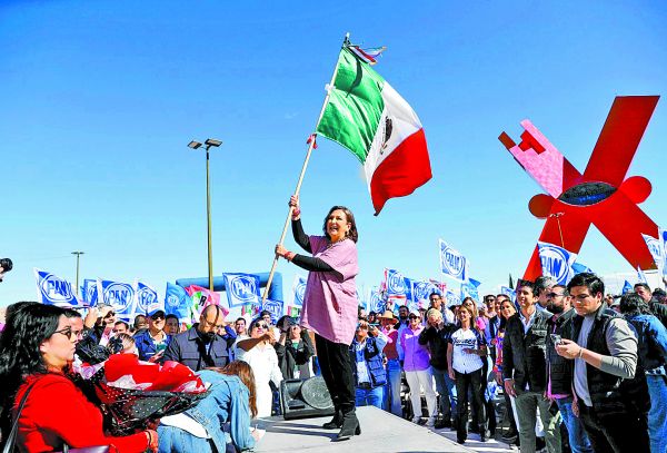 La abanderada de la oposición en un mitin en Chihuahua. Cuartoscuro