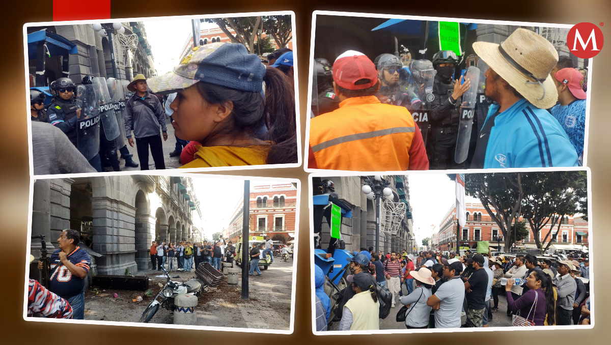 Manifestación de comerciantes de La Resurrección en Puebla | Angélica Tenahua
