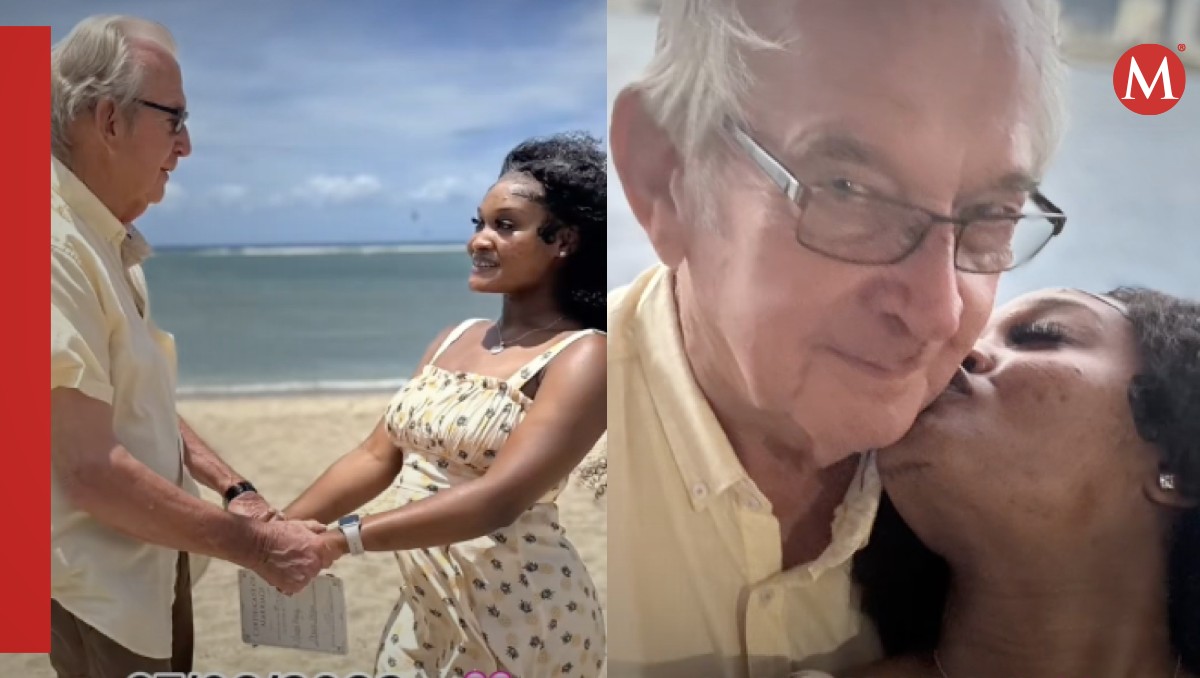 Pareja desata polémica en redes; él tien 85 y ella 24. | ESPECIAL