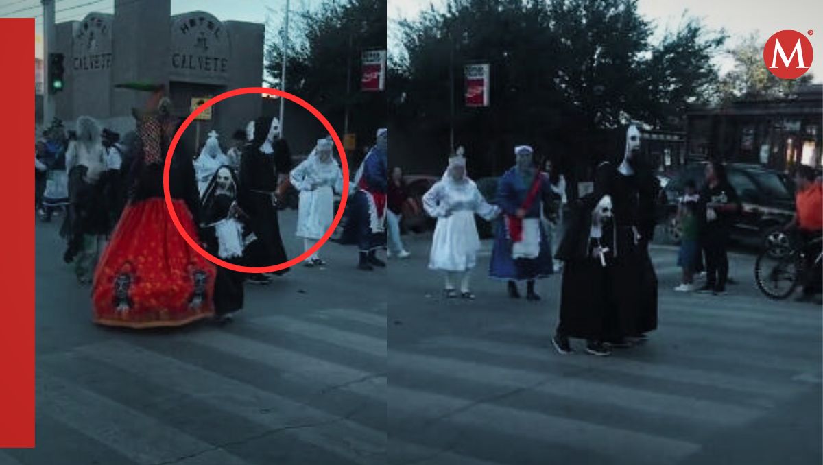 El momento que quedó inmortalizado el pasado domingo, durante la bendición de danzas. (TikTok)