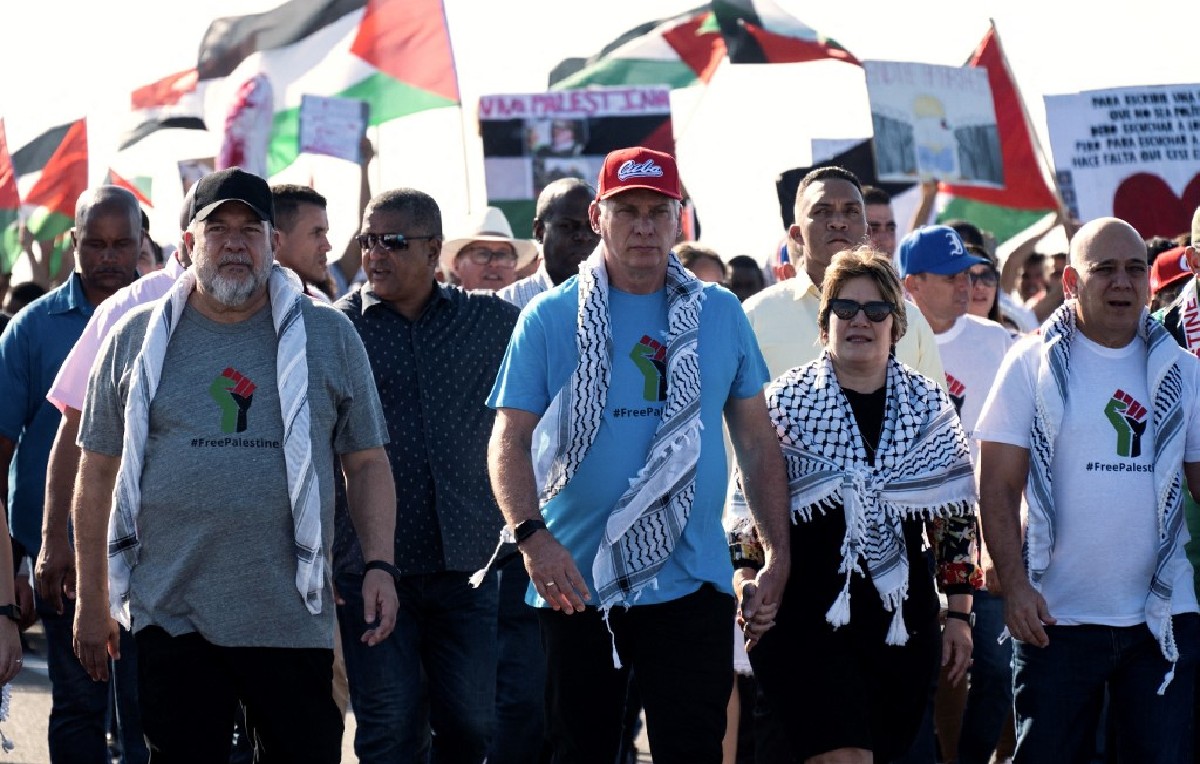 Marcha pro-Palestina en Cuba (AFP)