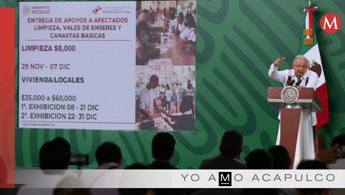 El Presidente anunció gestiones para la entrega de enseres en Acapulco. | Octavio Hoyos