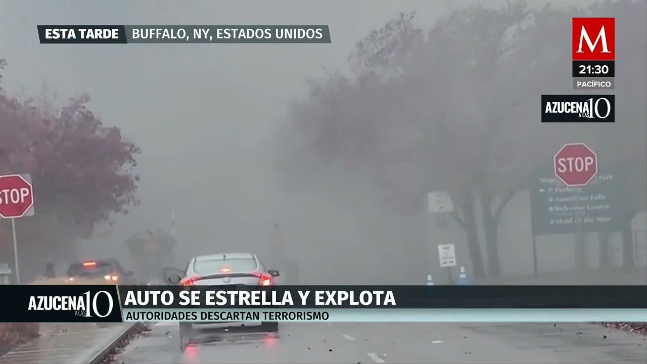 Vehículo explota en el puente Rainbow, cerca de las Cataratas del Niágara