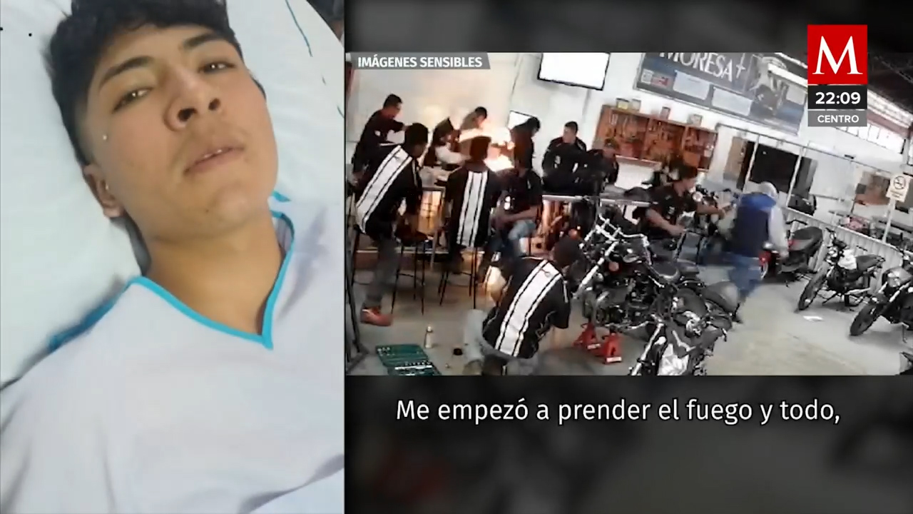 Difunden el video del momento que le prenden fuego a joven