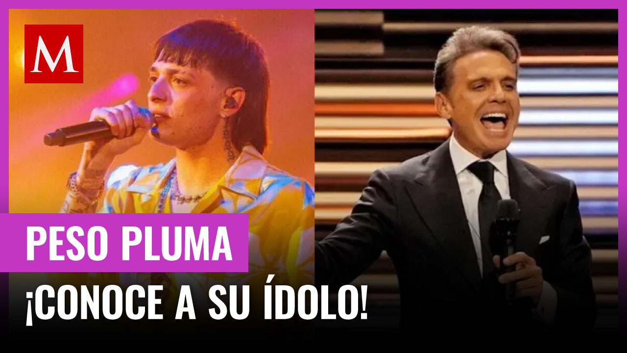 Luis Miguel conoce a Peso Pluma durante concierto y reacciona con tierno gesto