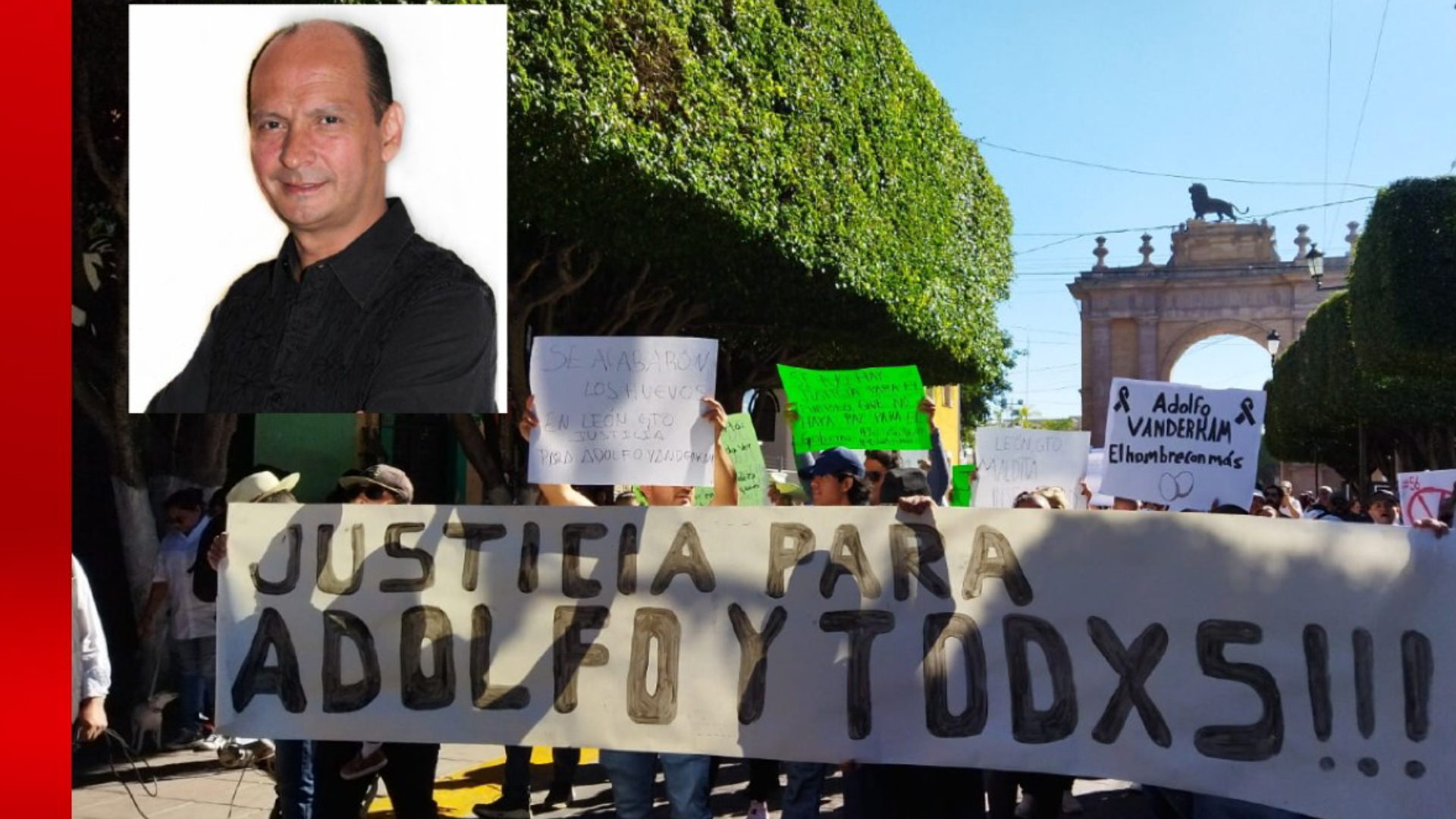 Marchan por el asesinato del activista Adolfo Enríquez Vanderkam en Guanajuato