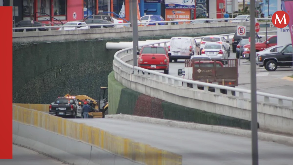 Accidentes en puentes a desnivel de Tampico. (Sergio Sánchez)