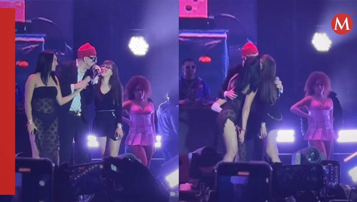 Dani Flow besa a su novia y a su esposa sobre escenario | TikTok
