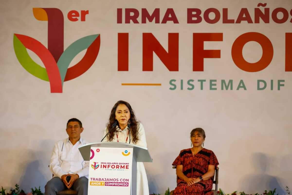Irma Bolaños rinde su primer informe de actividades. (Especial)
