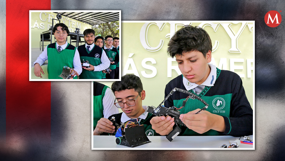 Jóvenes del equipo de robótica del Cecytem Nicolás Romero | (Diseño: Milenio)