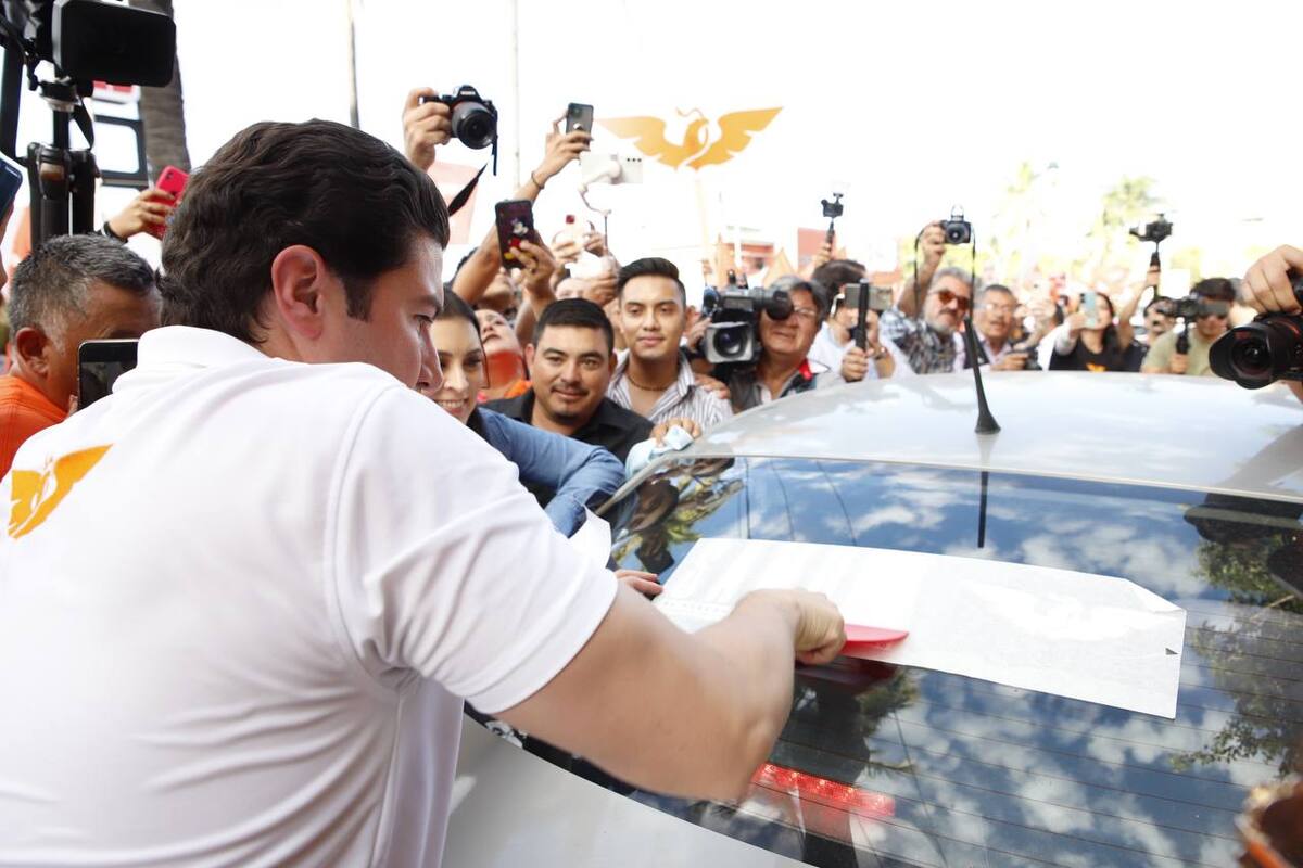 Samuel García visitó las calles de Tepic, Nayarit. Foto: Especial