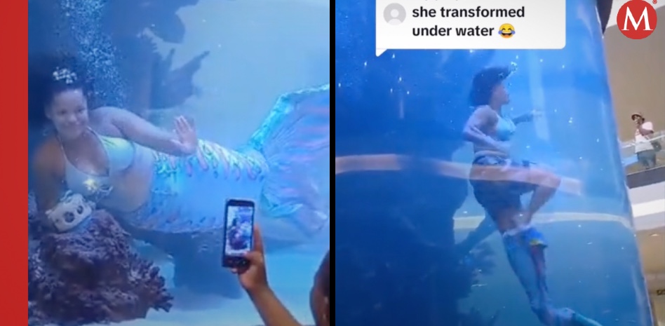 La sirena se volvió viral a quitarse la cola en pleno show | ESPECIAL