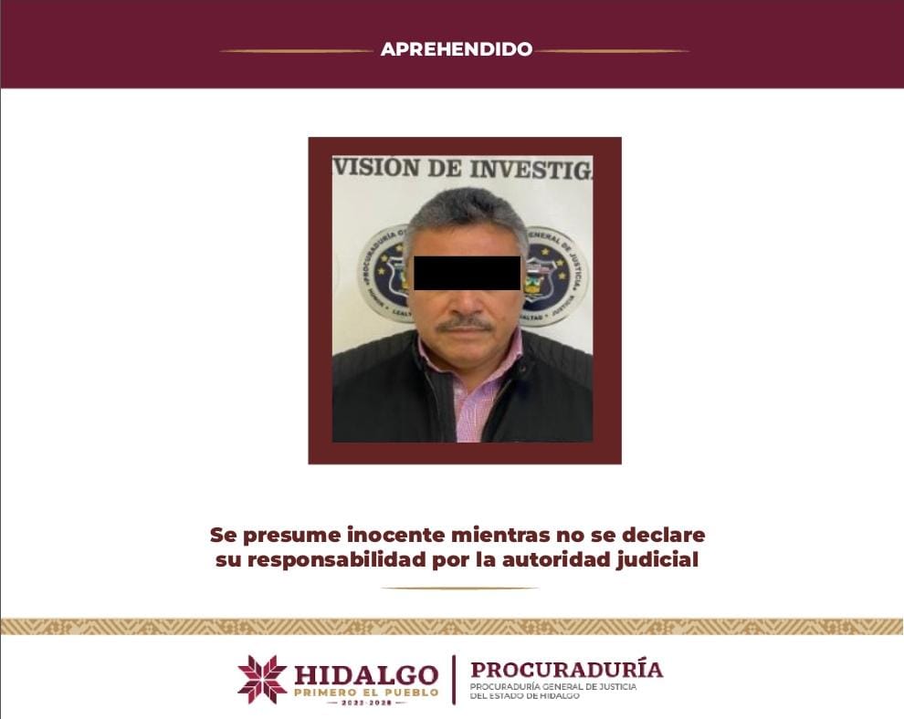 Ex director de la Comisión Estatal del Agua detenido en Hidalgo. (Cortesía)