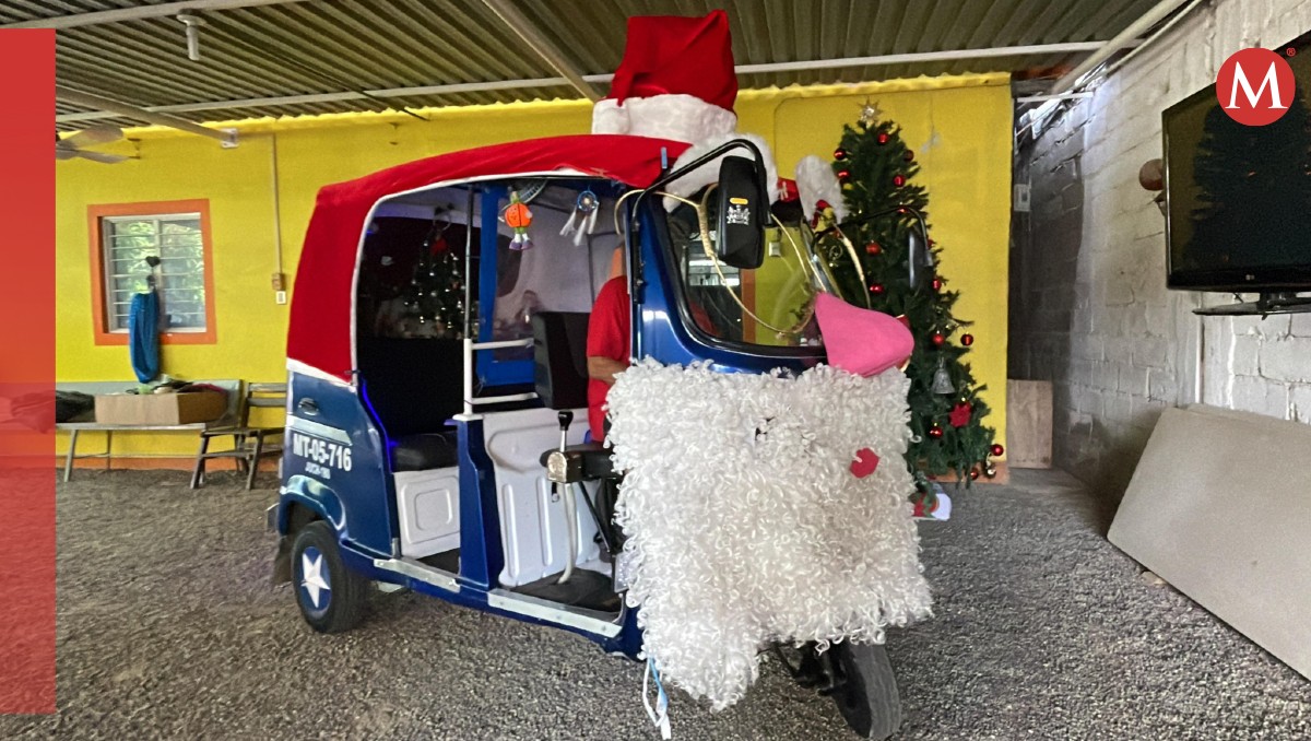 'Mototrineo de Santa Claus' hecho por don Jerónimo (Ramón Bragaña)