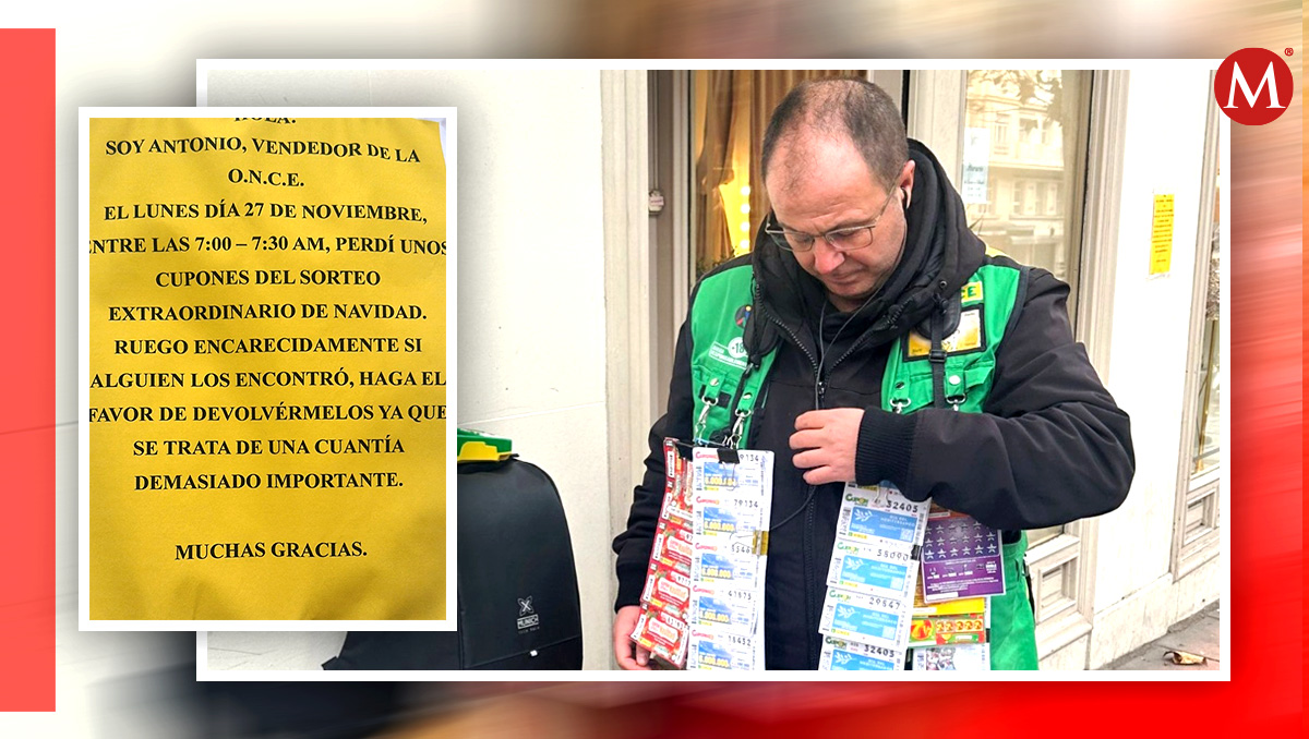 El hombre fue apoyado por su hija para la búsqueda de los boletos.