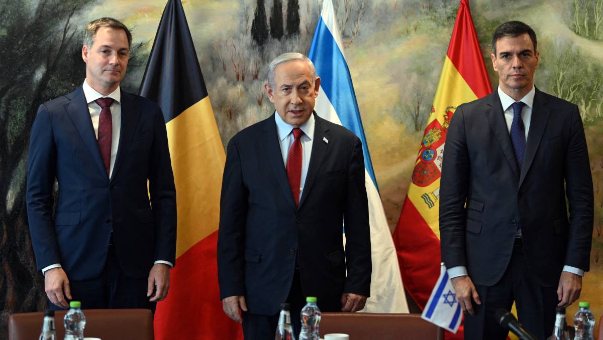 Pedro Sánchez visitó Israel y se reunió con Benjamín Netanyahu | AFP