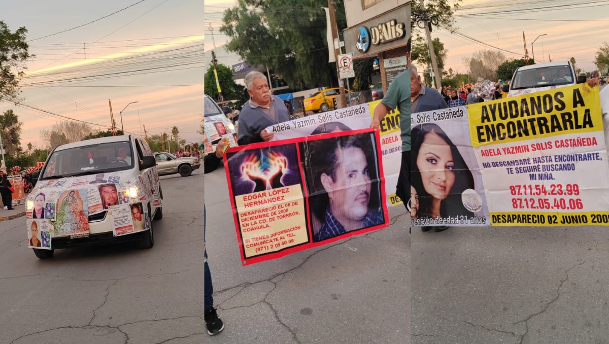 Peregrinan familiares de desaparecidos en Torreón. | Especial