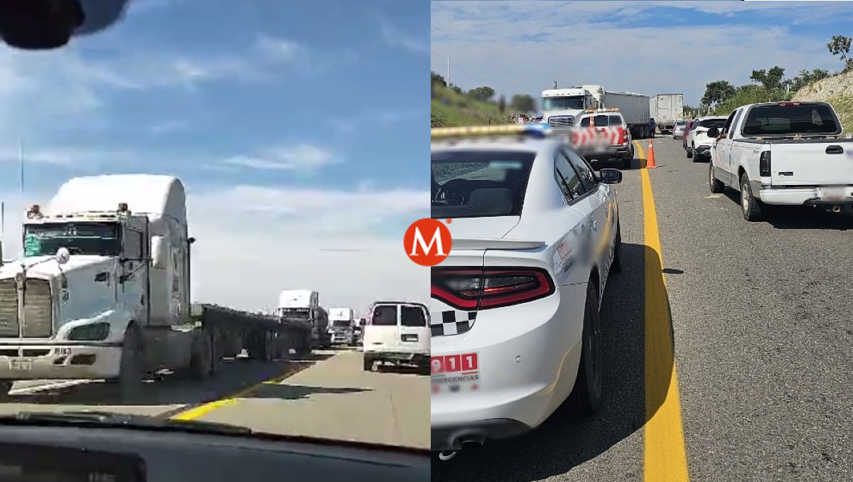 Volcadura en carretera González-Llera genera tráfico lento
