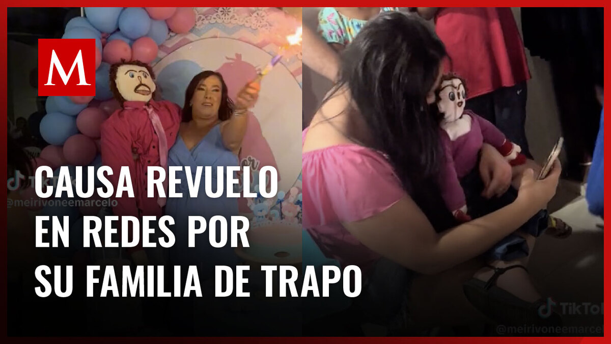 Mujer hace fiesta de revelación de género con su esposo de trapo; video genera polémica