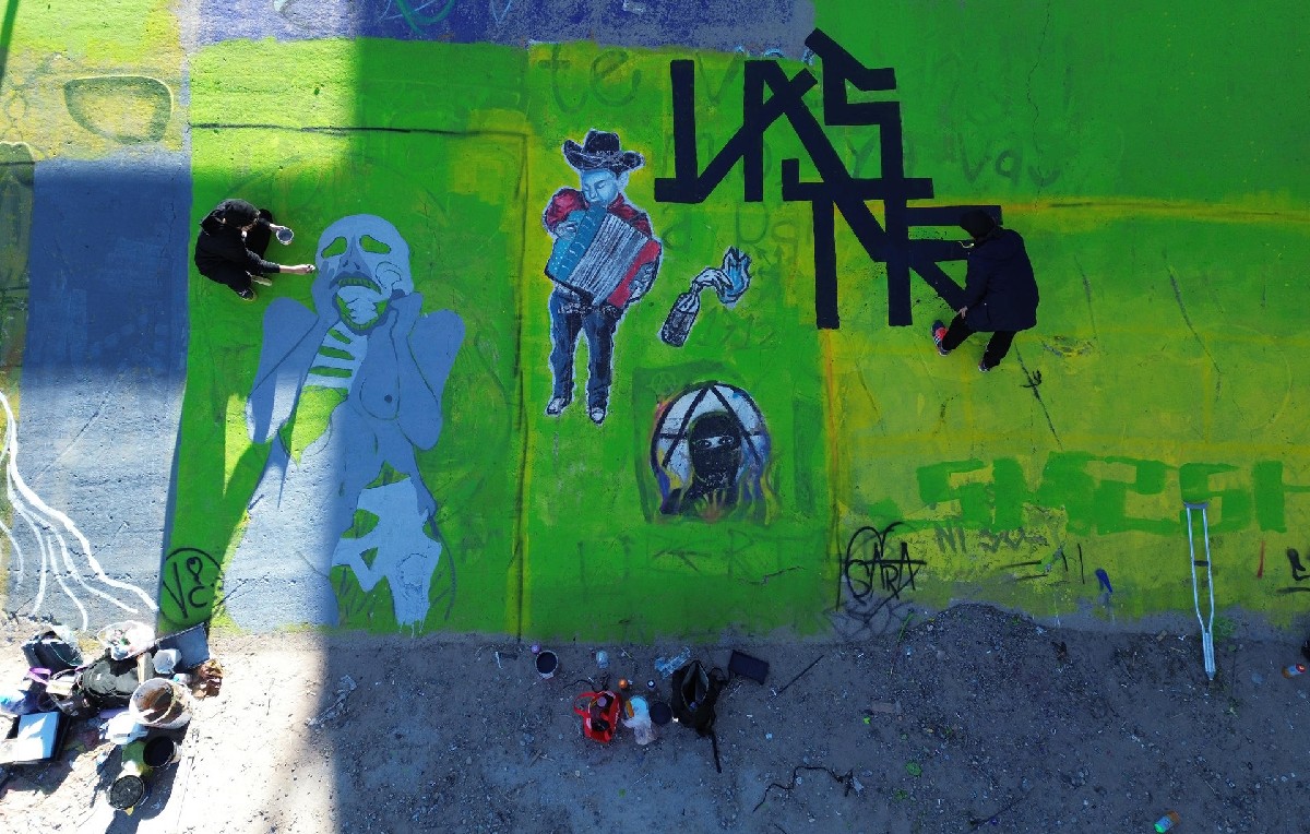 Murales del colectivo Reziste en Ciudad Juárez (EFE)