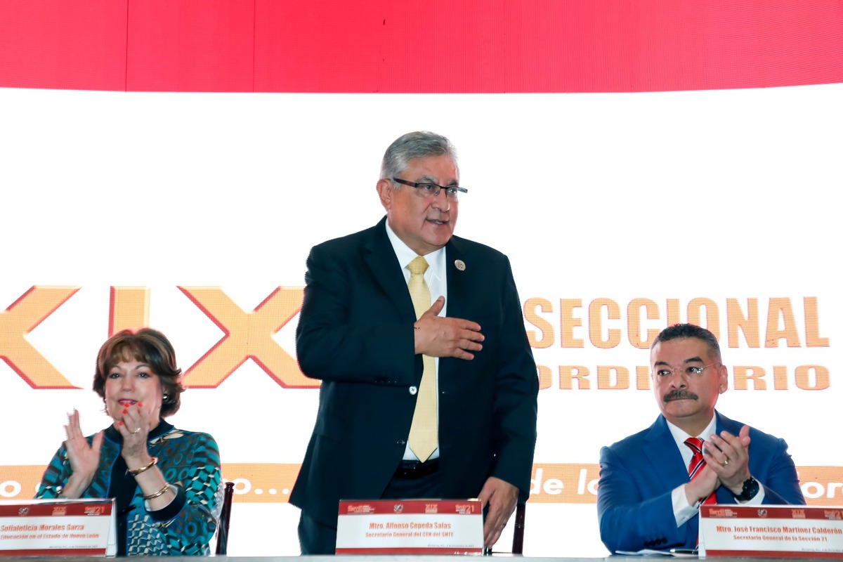 Secretario general del SNTE, Alfonso Cepeda Salas.