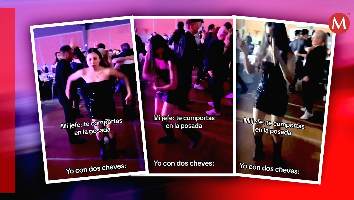 Graban a joven de Monterrey bailando en posada navideña de su trabajo.