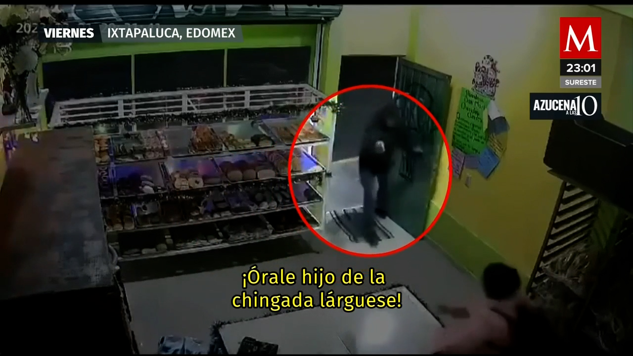 Mujeres ahuyentan asaltante en panadería de Ixtapaluca