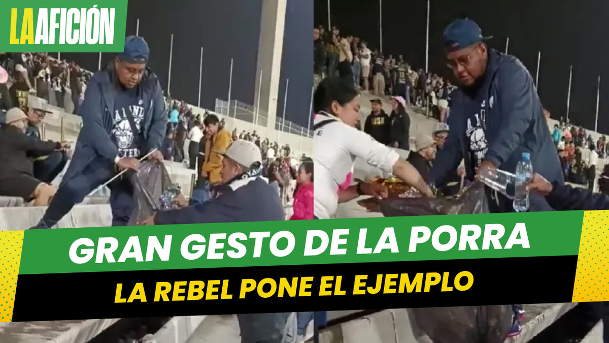 La Rebel pone el ejemplo tras recoger la basura del estadio al finalizar el partido
